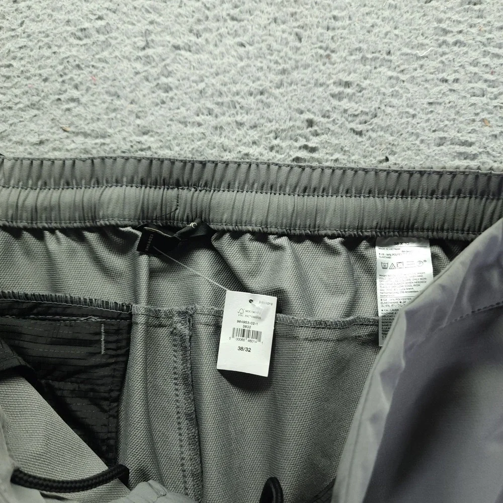 Banana Republic Pant Mens 38x28 Gray Polyester Golf Tapered Slim Sports Stretch